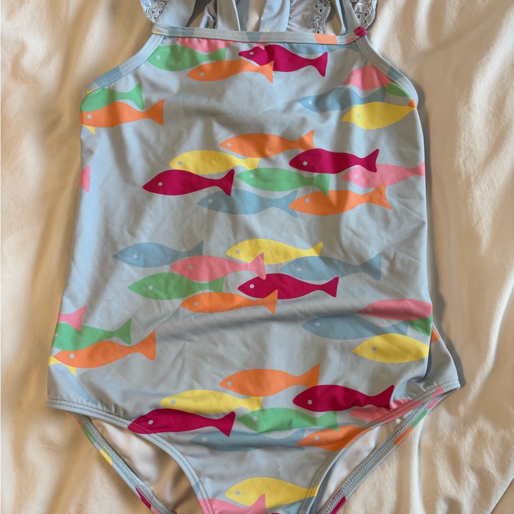 Colorful Fish Print Swimsuit